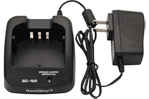 GOODQBUY BC-160 Rapid Quick Charger Compatible with Icom Radio BP-232 BP232H BP-230 BP-230N IC-A14 IC-F14 IC-F24 IC-F33GS IC-F33GT IC-F3011 IC-F4011 IC-F3161 IC-F3162 IC-F4161 IC-F4162