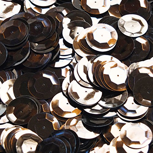 20mm Cup Sequins Extra Large Facet Paillettes. Bronze Brown Metallic Shiny. Made in USA