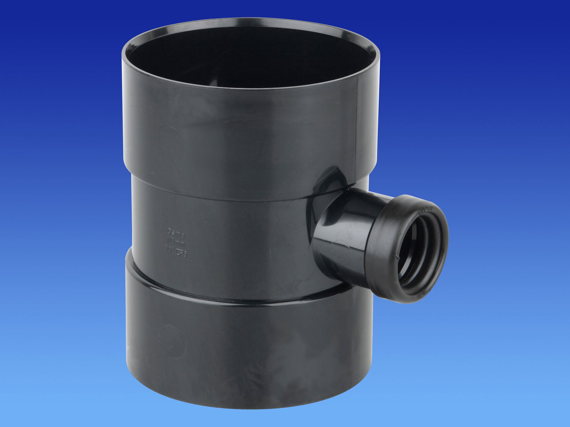 Wavin OSMA 110mm SOIL 4S583 D/SW Bossed Pipe - 32mm BLACK
