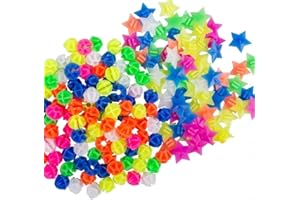 LYSAIMG 72 Pcs Assorted Colors Plastic Bike Spokey,Bicycle Wheel Plastic Spoke Bead,Bicycle Plastic Clip,36Pcs Round Beads an