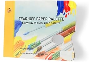 ASTIMESA 36 Sheets Tear Off Palette Paper Pad with Thumb Hole, 9 x 12 Inch Disposable White Paint Palette Paper, Artist Paint