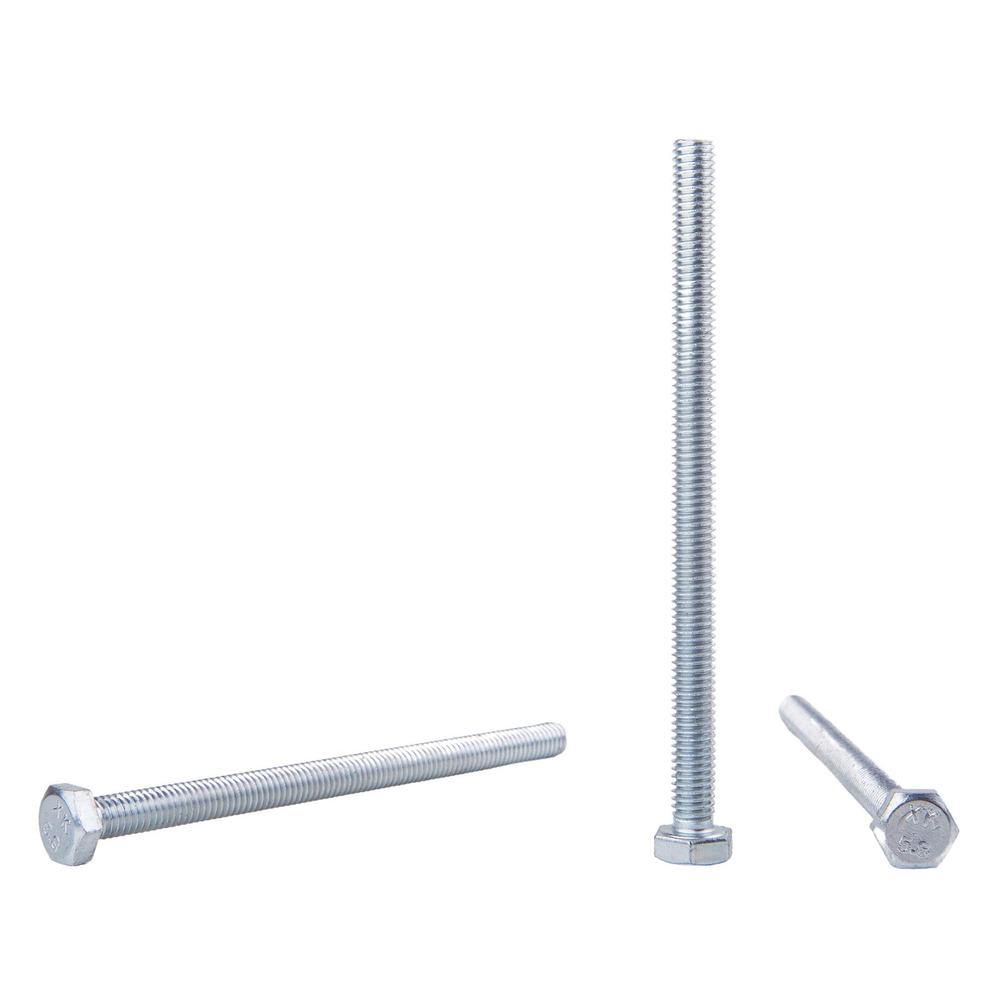 (Pack of 40 pcs) DIN 933 Zinc Plated Steel Hexagon Screws M6 x 90 mm, Hex Bolts, Fully Threaded, Hex Head (40, M6 x 90 mm)