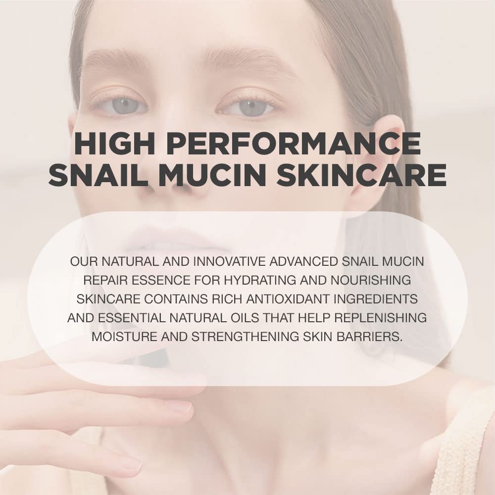 Snail Mucin Essence | Advanced Snail Mucin Essence | Korean Snail Mucin Essence Toner with 96% Snail Secretion Filtrate | Formulated with Snail Mucin, Centella Asiatica and Other Natural Ingredients