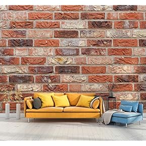 Wall Mural Brick Wall Background Removable Wallpaper Wall Sticker for Bedroom Living Room - 66x96 inches