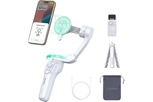 COMITOK Only for iPhone, MOGO [Apple MFi Certified] Gimbal Stabilizer for iPhone Stabilizer for Video Recording, Native Camera Control by Remote & Apple Watch, Background Mode Tracking in iOS26