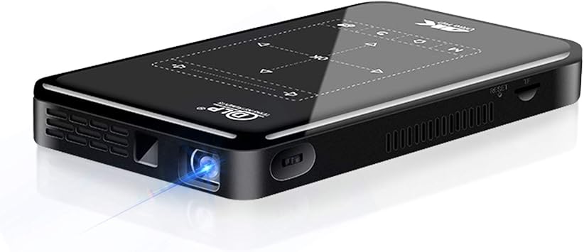 Amazon Com Laiduoao Ik6 Mini Projector Wifi Video Projector 1080p Dlp Portable Projector With Android 7 1 Wireless And Wired Screen Sharing Trackpad Design Pocket Sized Home Theater With 360 Rotation Tripod Electronics