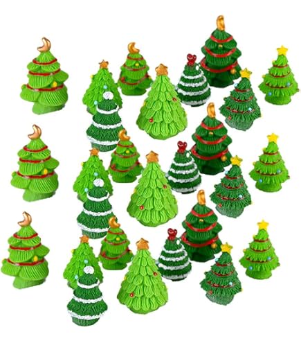80 Pcs Mini Glow-in-the-Dark Christmas Trees For Dollhouse, Fairy Gardens & Tiny Holiday Crafts - View #4
