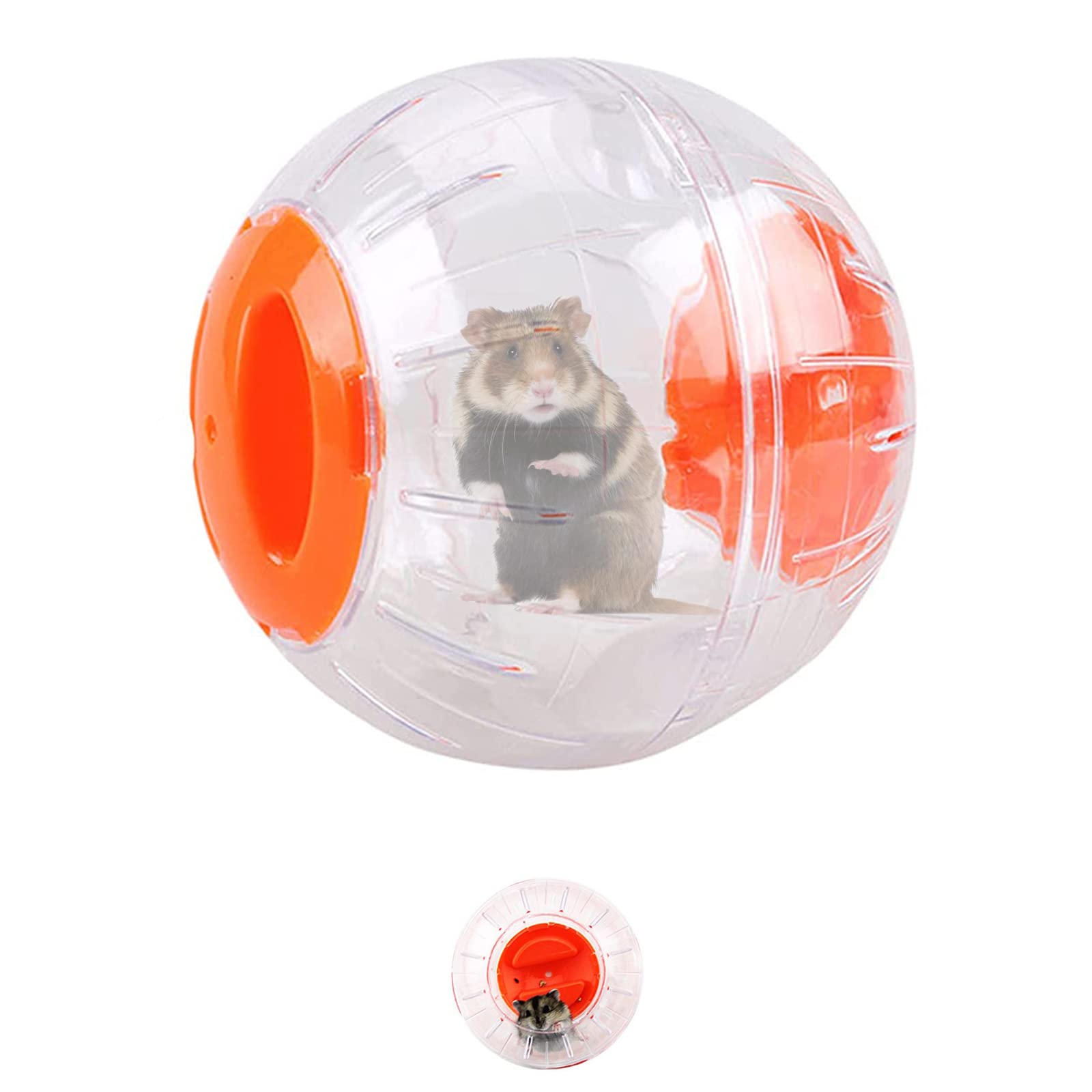 SUpoetry Hamster Ball - Hamster Run Ball, Hamster Ball, Running Ball & Toy for Small Animals (4.7 Inches, Orange)