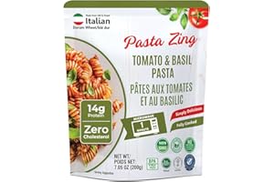 Pasta Zing Tomato & Basil Pasta, Pack of 7, 7.05 Ounce | Ready To Eat in 1 Minute | Made with 100% Italian Durum Wheat | Natu