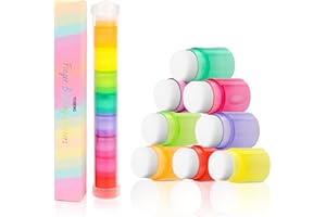 Yoseng 8 Pcs Blending Brushes For Card Making,Card Making Supplies,Finger Blending Brushes Daubers With Storage Box,Crafter Color Coded Handles Ink Blender Tool,Brush Head Diameter 0.77 Inches