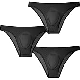 Dimgut Men's Briefs Seamless Ice Silk Breathable Transparent Ultra-thin Underpants Sexy Elastic Bikini Underwear