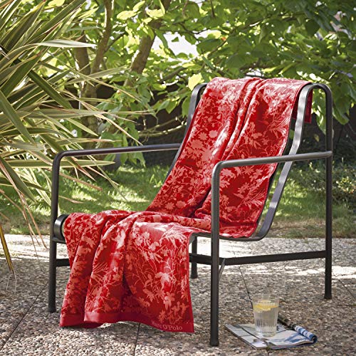 Marc O'Polo Honalu Beach Towel Badetuch, 100 % Baumwolle, Velours, 100 x 180 cm, Rot – Bild 3