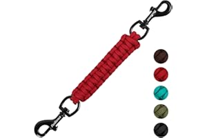 PetBonus Dog Collar Safety Clip, Handmade Backup Safety Strap for Dog Harness, Prong, Pinch Collar, Double Ended Clasp Leash 