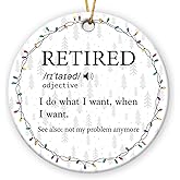 Retirement Christmas Ornament 2025 - First Christmas Retired Ornament 2025, Retirement Gift for Women Men, Nurses, Teachers, Boss, Employee - Ceramic Retired Ornament Keepsake
