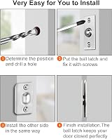 Jiayi Roller Ball Door Catches Adjustable Internal Latches 2 Pack Silver view 5