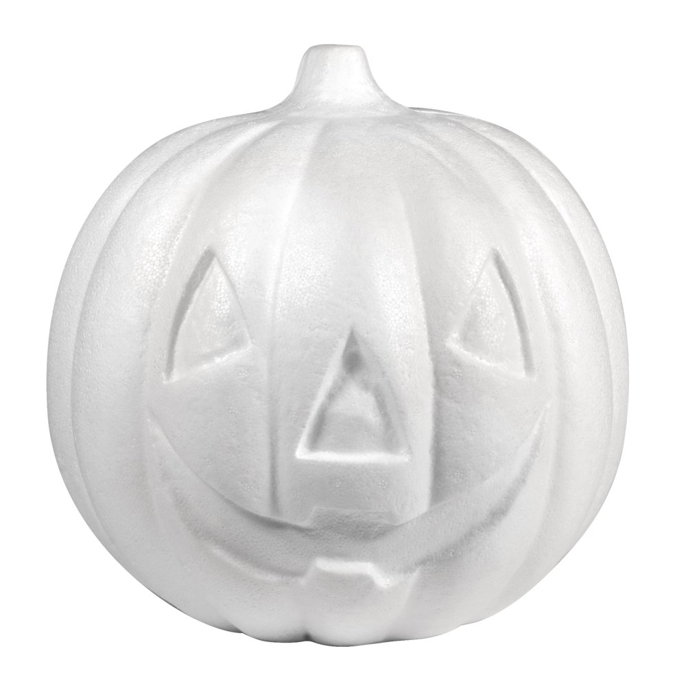 RAYHER Styrofoam-Pumpkin, White, 26 cm