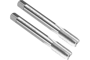 uxcell 2pcs Hand Bottom Tap 3/8-24 UNF 2B Thread Bottoming Style Threading Taps High Speed Steel HSS6542 Straight Flutes Scre