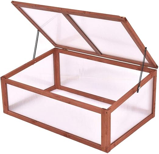 KIFOGAR Mini Invernadero Germinador de Madera - Armario de Cultivo ...