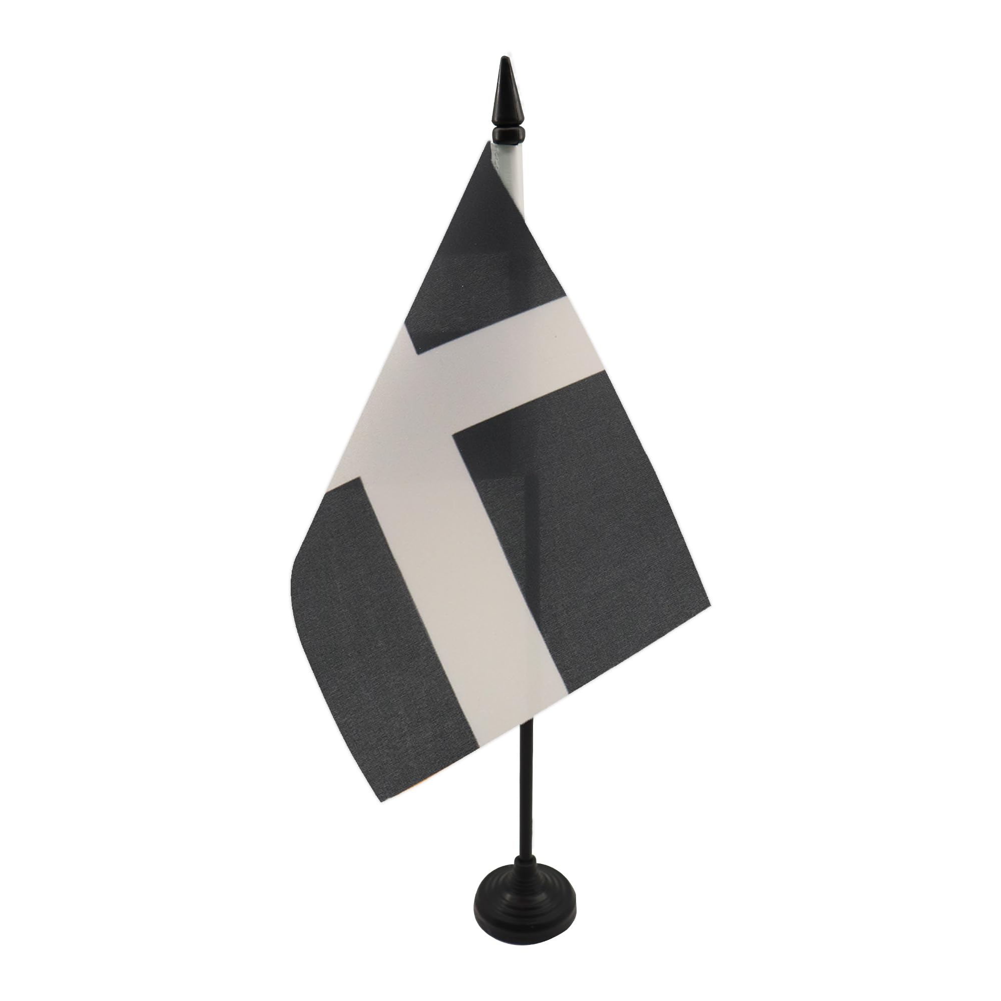 AZ FLAG Cornwall county Table Flag 5'' x 8'' - Cornwall county Office Decoration 100% Polyester 21 x 14 cm - Mini Desk Flag with Pole and Black Plastic Base