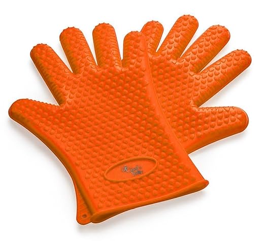 I K Silicone Heat Resistant Oven Mitts Barbecue Gloves for Cooking Baking Potholder Non-Slip