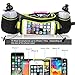iRainy Neoprene Water-Proof Hydration Running Belt W Touchscreen Zipper Pockets Fitness Workout Belt with Two 12oz BPA-Free Leak-Proof Water Bottles Belt Fits All Smartphones (Green)