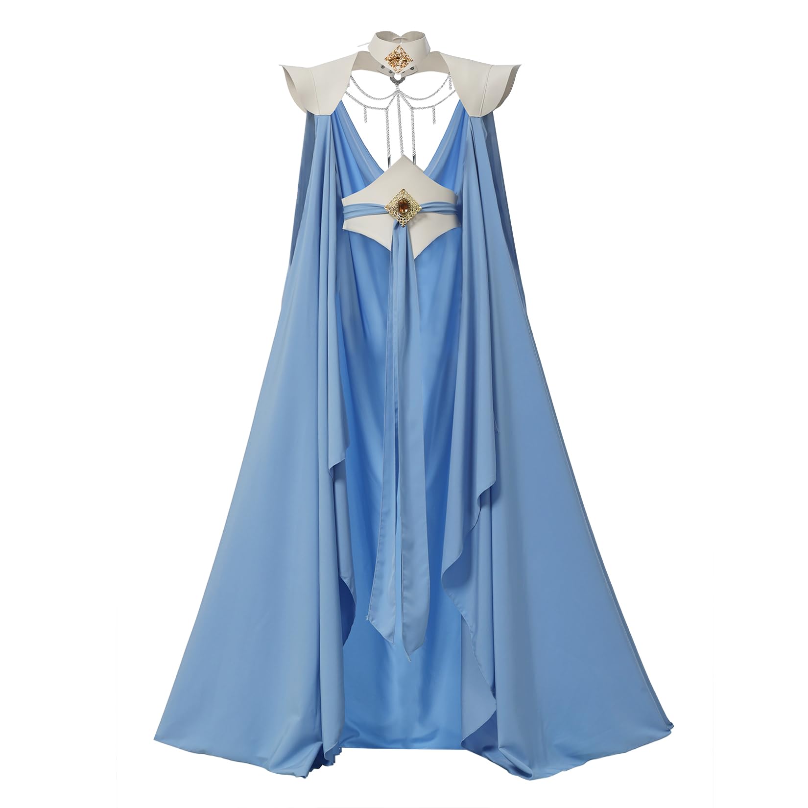 UniqKaliber Medieval Elven Cloak for Women Full Length Fairy Cape Off Shoulder Capelet Renaissance Cosplay Costume