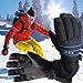 D&S Ski Gloves Men - Waterproof Warm Adult Cold Weather Winter Glove - Full Finger Gear - Perfect for Windproof,Snow,Snowboard,Snowmobile,Skiing,Snowboarding - Insert HIPOTEX Waterproof Bag (Black L)