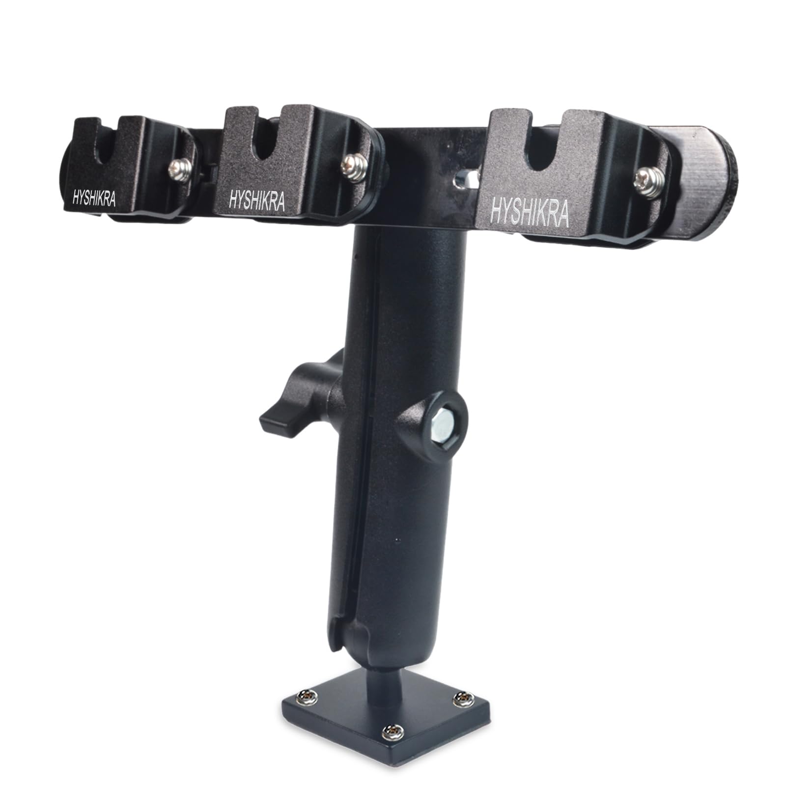 HYSHIKRA Truck Two Way Radio Holder Car Walkie Talkie Triple Clip Placement Accessory, for Handheld Radio/Speaker Microphone/Mobile Radio Speaker Compatible with Baofeng Kenwood Motorola Quansheng