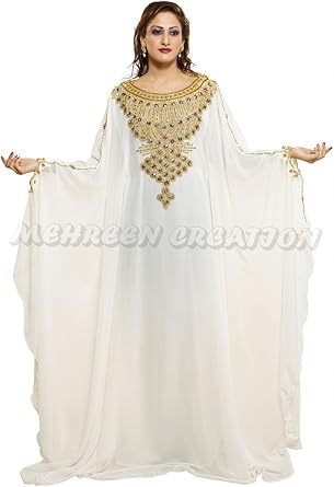 cream kaftan dress