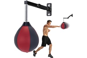 MOULYAN Speed Bag for Boxing,Punching Bag Wall Mount Height Adjustable Boxing Reflex Ball Speed Bag for Boxing Boxing for Adults Men&Women Kids