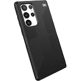 Speck Products Presidio2 Grip Samsung Galaxy S22 Ultra Case, Raised bezel, Black/Black/White