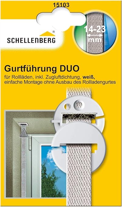 Schellenberg 15103 Duo - Guía para correa de persiana (redondo)