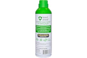 Insect Shield Premium Permethrin Spray - Tick, Flea, Fly, Mosquito, Chigger, Spider & Bed Bug Repellent for Clothing, Gear, Furniture, & Tents, Last up to 60 Days, Clear, 6 Oz Aerosol