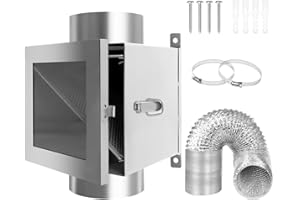 Metal Dryer Lint Trap, 4-Inch Dryer Lint Catcher for Clothes Dryer, Includes 8FT 4-Inch Dryer Vent Hose & 2 Stainless Steel C