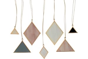 Sensory4u Stained Glass Suncatchers Window Hanging Wall Art Element Earth Tones Modern Design - 7 Piece Set