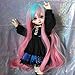 1/3 BJD Doll Wig High Temperature Synthetic Long Soft Loosen Big Wavy Pink Blue Ombre Blonde Fiber Hair Wig BJD Doll Wigs for 1/3 1/4 1/6 1/8 BJD SD Doll(TF2513-88-T2311)
