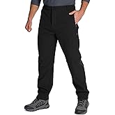 Mens Hiking Pants Water Repellent Outdoor Snow Skiing Camping Fleece Lined Insulated Winter Pants