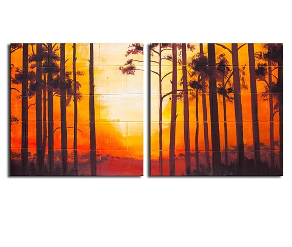 Amazon.com: Canvas Prints Wall Art - Vintage Landscape Oil Painting on