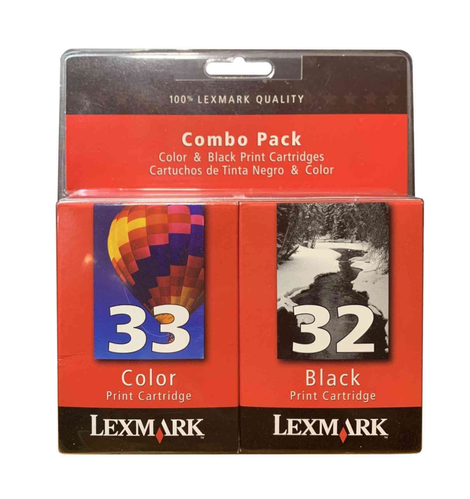 Lexmark No 32 And No 33 Ink Cartridge Black And Colour Combo-pack 15.6ml And 11.5ml