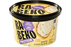 Rabeko Protein Spreads White Chocolate 1 x 250g, Low Sugar, High Protein,
