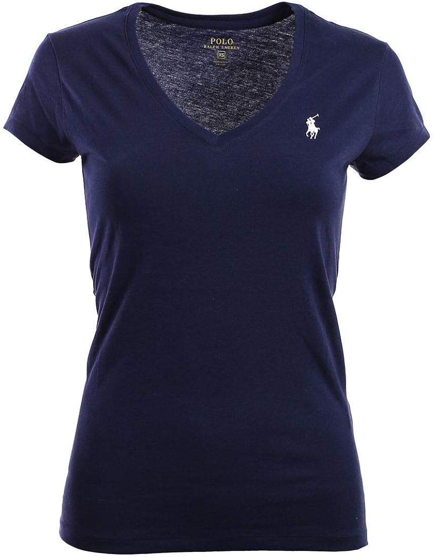 RALPH LAUREN Sport Women's Lightweight V-Neck T-Shirt: Clothing
