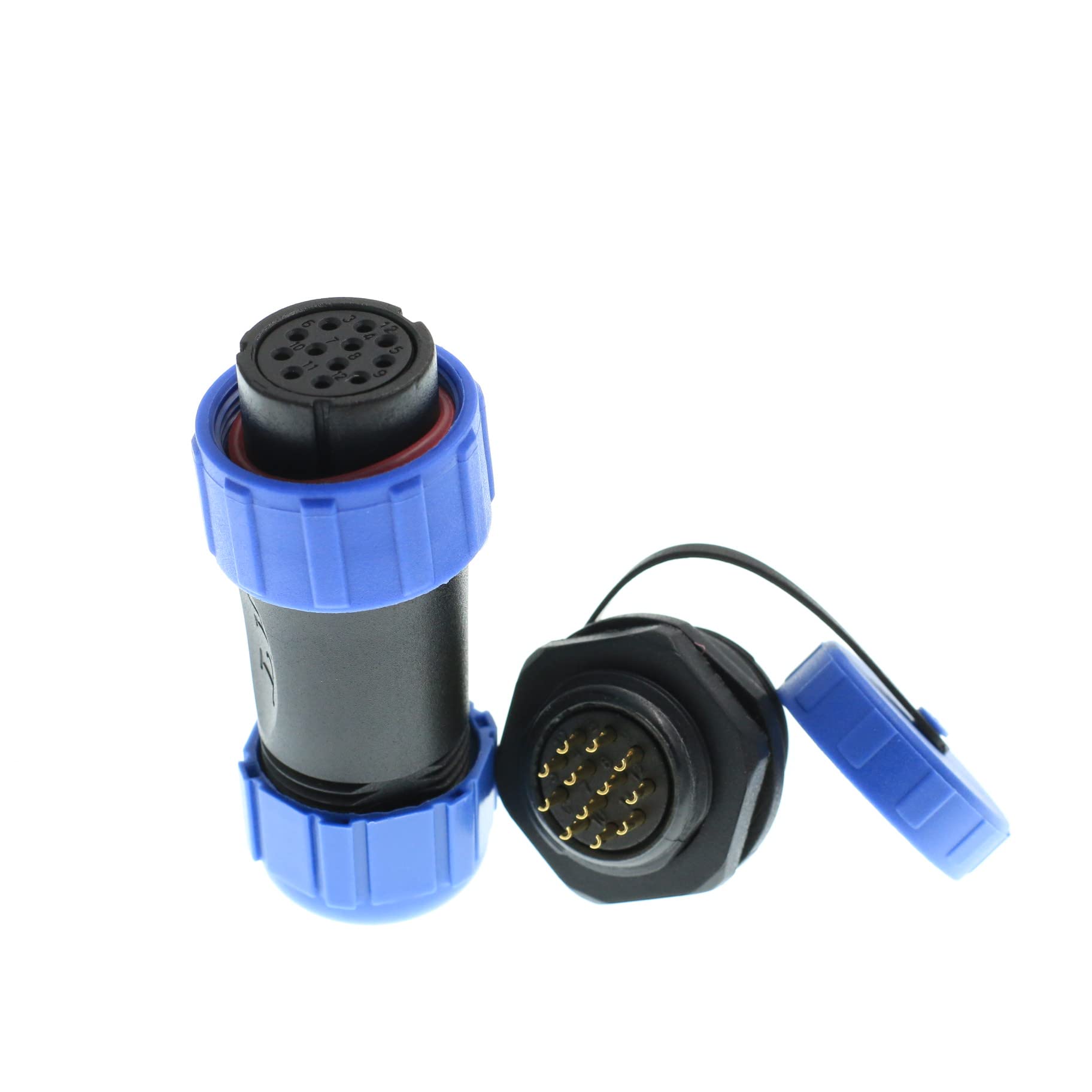 ZBLZGP HE21 12 Pin Connector 5A 8-12mm Cable IP68 Waterproof Connector Plug Female Socket Male Aviation Circular Industrial Panel Mount