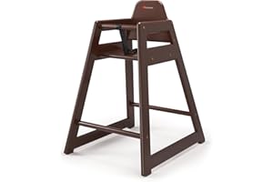 Foundations Highchair for Restaurants and Airbnbs, Durable, Easy to Clean, Neat Seat (Antique Cherry)