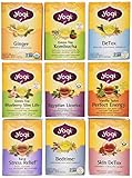 Yogi Tea Favorites - Best-Selling 9 Flavor Variety Pack - 16 Tea Bags in Each Box (Pack of 9)