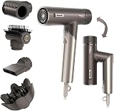 Shark SpeedStyle Pro FLEX Hair Dryer Mocha Silver HD542UK with 4 Attachments