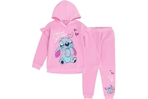 Disney Minnie Mouse Little Mermaid Lilo & Stitch Fleece Hoodie & Pants Outfit Newborn to Big Kid Sizes (0-3 Months - 14-16)