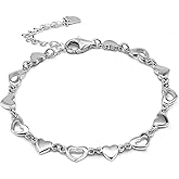 Dankadi 925 Sterling Silver Infinity Love Heart Link Bracelets Women Cute Animal Little Rabbit Bangle Jewelry Gifts For Wife Her,6.7in +1.3in Extender Chain