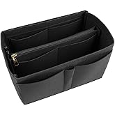 Lckaey Purse organizer For Speedy Neverfull Totebag Compatible with more brand bag protective insertY095black-S