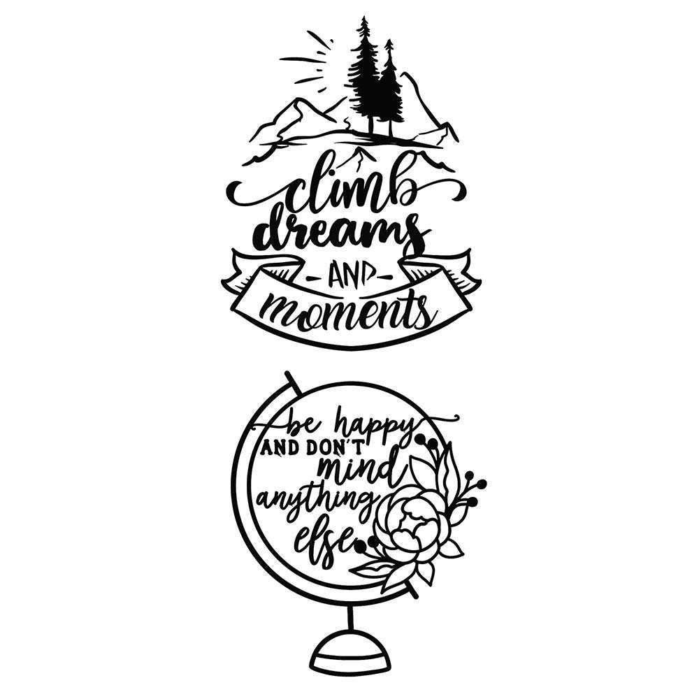 STAMPERIA INTERNATIONAL, KFT Cling Stamps, Globe by Johanna Rivero, One Size