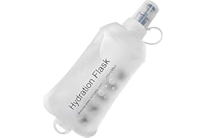 AXEN Soft Flask TPU Foldable Running Hydration Flask, Soft Collapsible Water Bottle for Hydration Pack Cycling Marathon Running Hiking